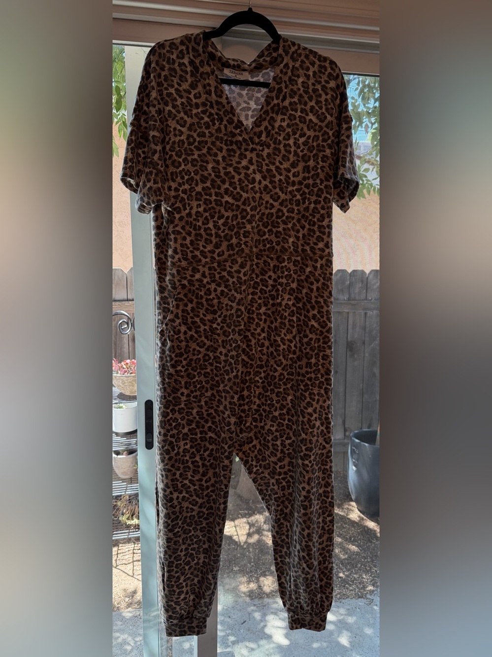 Dressed in LALA Leopard Print Short Sleeve Jumpsuit